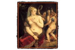 Lucrarea Venus in oglinda de Tiziano Vecellio